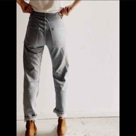 Hey Gang Denim - Hey Gang Patchfront Hickory Stripe Pants